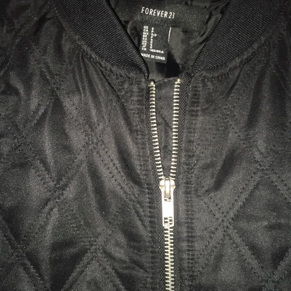 Black Bomber Jacket - Picture 2 of 2